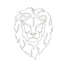 "Continuous Line Lion Art: Drawing Strength with Simplicity"
