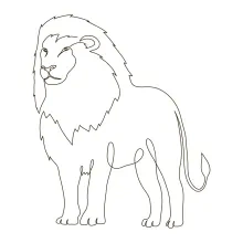 Draw a Lion with One Line: Easy Wild Cat Art for Practice and Fun