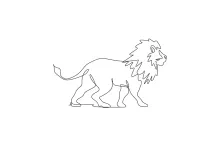 One Line Lion Drawing: Practice the King of the Jungle with Simple Lines