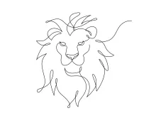 One Line Lion Head Drawing: Practice Big Cat Faces with Simple and Strong Shapes