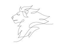 Lion Head One Line Drawing: Simple Way to Practice Wild Animal Faces