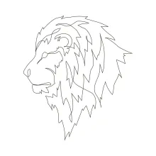 "Minimalist One Line Lion Head Art: A Simple Way to Sketch Bold Expressions"