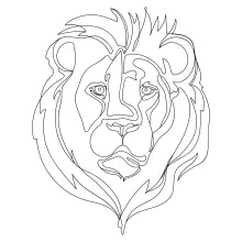 Lion as a Predator: Simple One Line Art to Explore Animal Strength