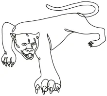 One Line Panther Drawing: Explore Jungle Animals Through Easy Sketching
