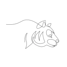 "One-Line Tiger Art: Minimalist Drawing to Capture Power and Elegance"