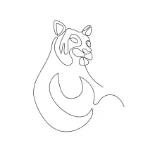 One-Line Tiger Drawing: Artistic and Beginner-Friendly