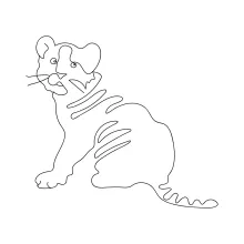 One-Line Tiger Drawing: Powerful Wild Cat for Practice