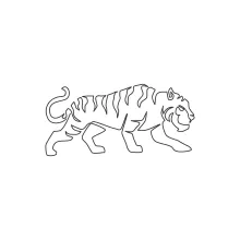 Tiger Drawing in One Line: Discover Simple Art and Animal Fun