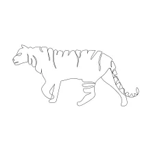 One Line Tiger Drawing: Simple Big Cat Sketch for All Ages