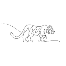 Drawing a Tiger in One Line: Powerful Shape for All Ages