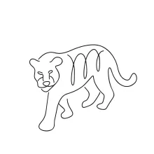 "Continuous Line Tiger Art: A Simple Approach to Drawing Strength and Power"