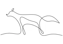 One Line Fox Drawing: Practice Forest Animal Shapes with Simple Art