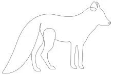 Fox in Simple One Line Drawing: Learn to Draw Smart Forest Animals