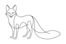 Fox One Line Art: Draw a Clever Forest Animal Using Simple Lines