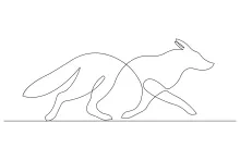 Forest Fox One Line Drawing: Easy and Engaging Art for All Ages