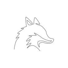 Fox Outline Drawing in One Line: Animal Art Made Simple