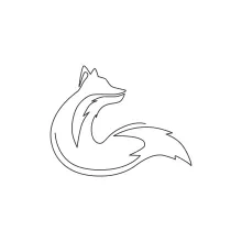 Fun Fox Drawing in One Line: Practice Sharp Animal Shapes