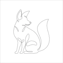 "Single Line Fox Illustration: An Easy and Fun Art Practice for Beginners"