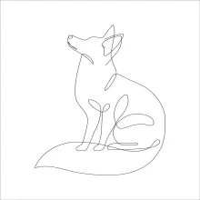 "Simple Line Art Fox: Learn to Draw Wildlife with Just One Stroke"