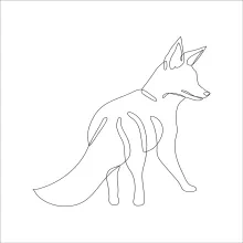 "Continuous Line Fox Drawing: Mastering Form with One Simple Stroke"