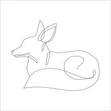 "Minimalist One Line Fox Art: Learning Form Through Simple Line Drawing"