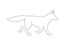 "One Line Fox Sketch: Illustrating Motion and Poise with Minimalist Techniques"
