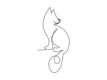 Forest Fox One Line Drawing: Easy Sketch Practice for All Ages