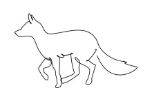 One Line Fox Drawing: Learn to Draw with Easy and Fun Animal Shapes