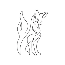"One Line Fox Illustration: Depicting an Agile and Clever Animal with Minimalist Techniques"