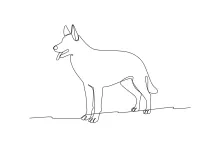 One Line Wolf Drawing Practice for All Ages: Easy Animal Art for Forest Scenes