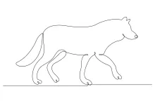 Easy One Line Wolf Drawing: Forest Animal Practice for All Ages