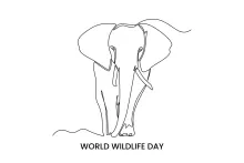 "Minimalist Elephant Sketch: A One-Line Approach to Iconic Wildlife Figures"