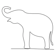 Learn to Draw a Wild Elephant in One Line: Easy Animal Shapes for All Ages