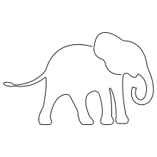 Practice Wild Elephant Drawing with One Line: Focus on Form, Not Details