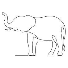 One-Line Wild Elephant Sketch: Discover Easy Ways to Draw with Structure