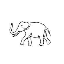 Draw a Wild Elephant in One Line: Practice Animal Shapes Easily