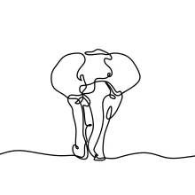One-Line Wildlife Elephant Drawing: Discover Nature Art with Simple Technique
