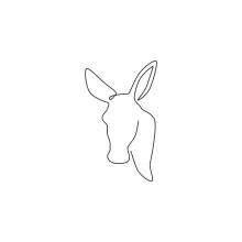 One Line Donkey Sketch: Simple Practice with Gentle Animal Shapes