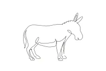 One Line Donkey Drawing: Fun and Simple Art from the Farm