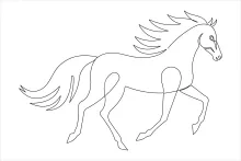 One Line Horse Drawing: Build Confidence with Simple Animal Shapes
