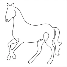 Draw a Horse in One Line: Great for Learning Animal Proportions