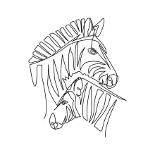 "Continuous Line Zebra Sketch: Expressing Strength and Style with Minimalist Techniques"
