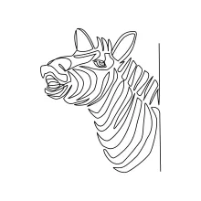 "One Line Zebra Drawing: Capturing Iconic Stripes with Minimalist Art"