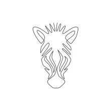 "One Line Zebra-Horse Hybrid Sketch: Expressing Motion and Elegance with Minimalist Techniques"