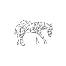 "One Line Zebra-Horse Sketch: Capturing Elegance and Strength with Minimalist Techniques"