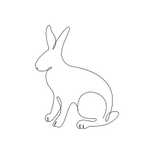 Hare in One Line Drawing: Quick and Fun Animal Art for Everyone