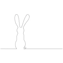 "One Line Hare Sketch: Depicting a Fast and Lively Animal with Minimalist Techniques"