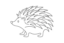 Hedgehog One Line Art: Great for Practicing Round Animal Shapes
