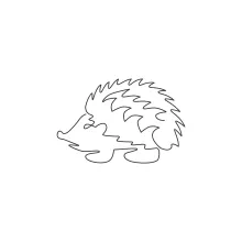 Easy Hedgehog Drawing: One Line Sketch for All Ages