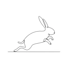 One Line Drawing of a Hare: Practice Speed and Shape Recognition